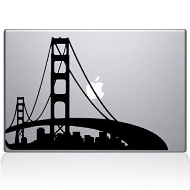 Imagem de The Decal Guru Adesivo de vinil decalque do horizonte da cidade de São Francisco, MacBook Pro de 13 polegadas (modelos 2015 e mais antigos), preto (2303-MAC-13P-BLA)