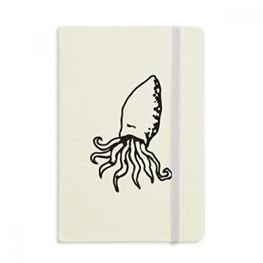 Imagem de Caderno de ilustração de desenho animado Octopus Marine Life oficial de tecido rígido clássico diário
