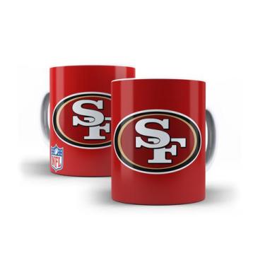 Imagem de Caneca Branca Porcelana San Francisco 49Ers Nfl Futebol Americano + Ca