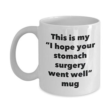 Imagem de Caneca This is My "I Hope Your Stomach Surgery Went Well" - Caneca de café de cacau quente divertido - ideia de de Natal