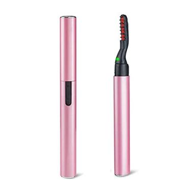 Imagem de Modelador de cílios elétrico caneta portátil segurança aquecidos cílios cacheados enxerto ferramentas de maquiagem de longa duração sem bateria, rosa