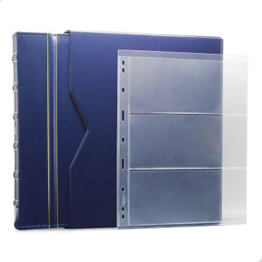Imagem de Álbum de Luxo Azul 20 Folhas para 60 Cédulas 3BZN P