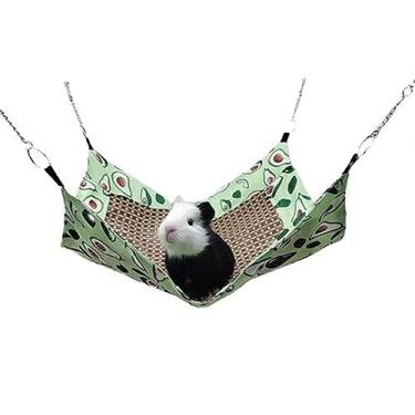 Imagem de Rede de gaiola para animais de estimação pequena, rede de ratos de resfriamento de verão cama suspensa gaiola de furão rede para animais de estimação cama balançando rede de animais pequenos (nº 2)