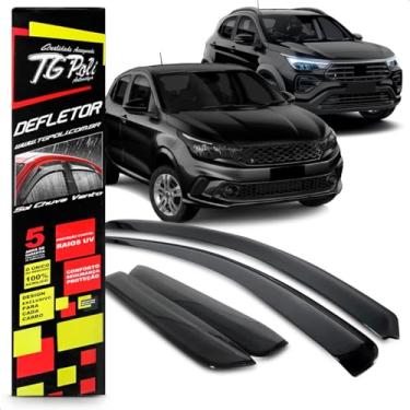 Imagem de Calha Chuva Defletor Inteiriça Slim Pulse 4 Portas 2021 2022 2023 Fumê 100% Acrílico
