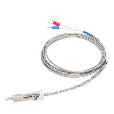 Imagem de Sonda de Sensor de Temperatura Termopar Tipo K, Faixa de 0-400 ℃, Mola de Compressão de Rosca M12, Confiável e de Alta Precisão para Amplas Aplicações (Aço Inoxidável + Níquel +