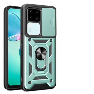 Imagem de Kukoufey Capa compatível com Vivo V30 5G, com capa de lente de câmera deslizante compatível com Vivo V30 Pro 5G V2319 V2318 capa verde