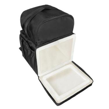 Imagem de Bolsa Bag Mochila Motoboy BIG Bolsão com Isopor 45L Preta - Leather's 