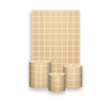 Imagem de Painel De Festa Vertical 1,50 x 2,20 + Trio De Capas Cilindro - Xadrez