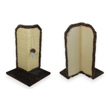 Imagem de Arranhador Gato Proteção Canto de Sofás Base Externo Brinquedo Bolinha