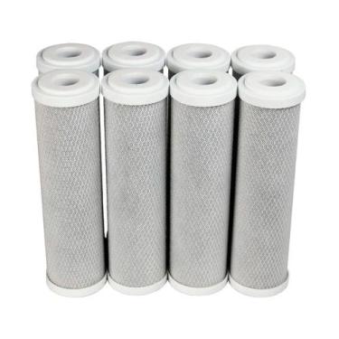Imagem de Filtro de Carvão Ativado Carbon Block 10 x 2 1/2 8 Unidades - MICROTEK