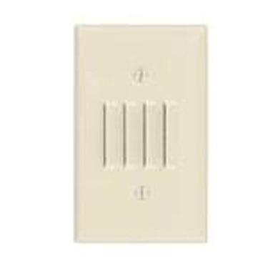 Imagem de Leviton 86079 Aparelho de montagem horizontal Louvre 1-Gang Louvre placa de parede, metal pintado, montagem em caixa, marfim