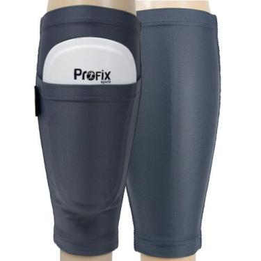 Imagem de Porta Caneleira Cinza para Futebol Profix Sports,  P - De 20 cm até 26