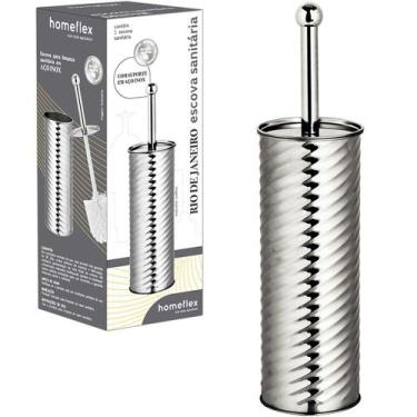 Imagem de Escova Limpar Vaso Sanitário Suporte Aço Inox Rio De Janeiro - Homefle