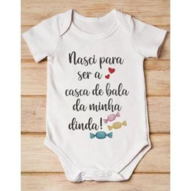 Imagem de Body Bebe Personalizado Nasci para ser Casca de Bala da minha Dinda - 