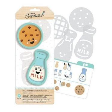 Imagem de Kit Cortador Decoração De Biscoito Milk & Cookies Cookie - oem