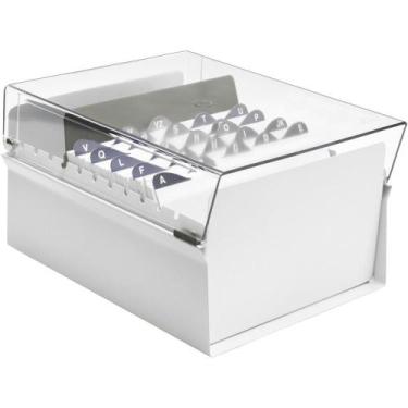 Imagem de Fichário de Mesa com Base de AÇO 5X8 BRANCO/CRYSTAL - Acrimet
