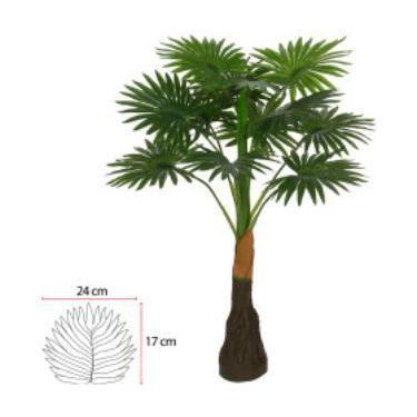 Imagem de Planta Árvore Artificial Palmeira Leque X12 Verde 90cm - FLORESCER DEC