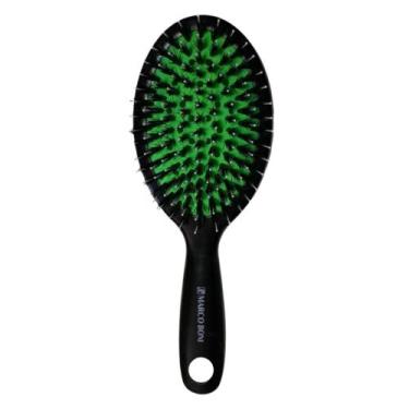 Imagem de Escova Cabelo Oval Cerdas Dupla Altura Aquerelle Marco Boni, Verde