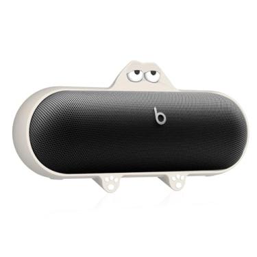 Imagem de Capa de silicone para alto-falante Bluetooth portátil Beats Pill (versão 2024), capa protetora macia contra arranhões e quedas, compatível apenas com a pílula Beats com recorte preciso (off-white)
