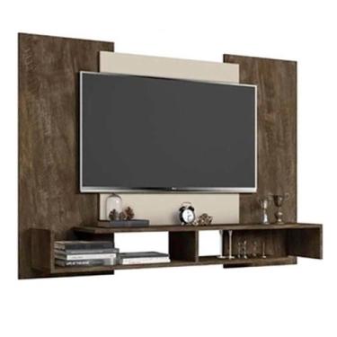 Imagem de Painel TV Mônaco Cambel Castanho Off White - Cambel Móveis