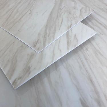 Imagem de Kit 10 Unidades Placa Adesiva Flexível para Parede Mármore Conde Branc