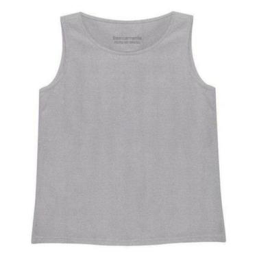 Imagem de Blusa Regata Cropped Feminina Basicamente Ref. 111904, Cinza claro, GG