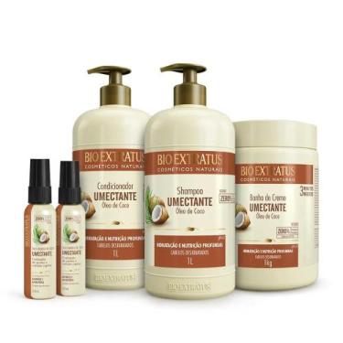 Imagem de Kit Bio Extratus Umectante Shampoo, Condicionador, Banho de Creme e Ól