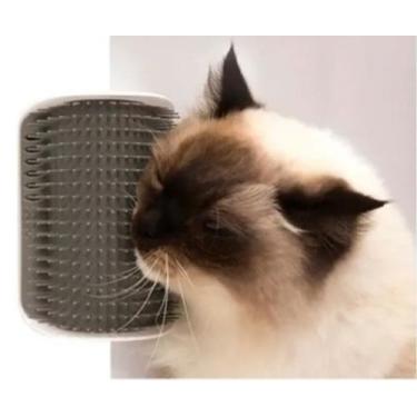 Imagem de Escova para gatos, auto escovadeira com erva do gato - Novo século