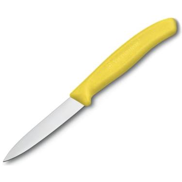 Imagem de Canivete suico classico Victorinox de 8,25 cm com borda reta, ponta de lanca, Reta, Amarelo