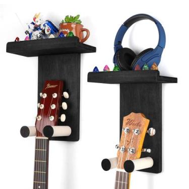 Imagem de Suporte de Parede para Guitarra Keebofly - com 2 Palhetas Inclusas