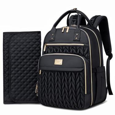 Imagem de Mochila para Fraldas Tealari - Impermeável e Estiloso - Preta