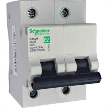 Imagem de Disjuntor Schneider ''Din'' Bipolar 80A. C