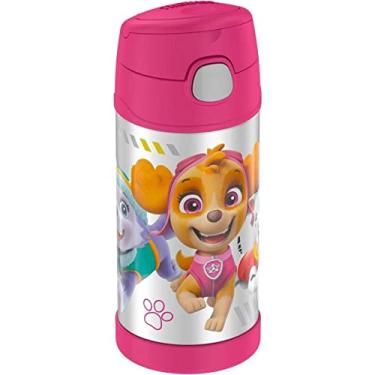 Imagem de THERMOS FUNTAINER Garrafa infantil com canudo de aço inoxidável isolada a vácuo de 350 ml, Patrulha Canina