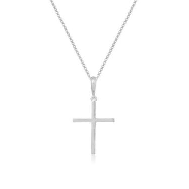 Imagem de Corrente de Prata Veneziana 70 cm com Pingente de Prata Crucifixo - JA