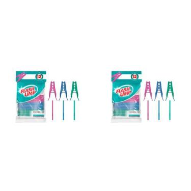 Imagem de Kit 2 Und Prendedor Flashlimp Bailarina 12 Peças - Flash Limp