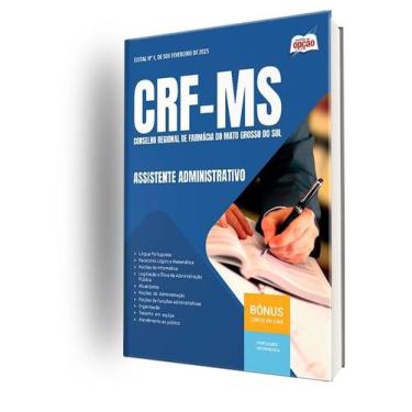 Imagem de Apostila CRF-MS  - Assistente Administrativo - Apostilas Opção