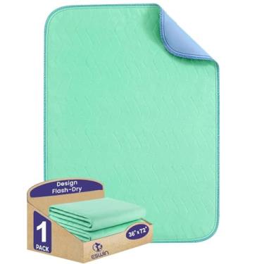 Imagem de ESWIN Protetores De Fraldas Laváveis, 36" X 72" (Pacote Com 1) - Absorventes Super Reutilizáveis Para Incontinência Urinária Crianças, Adultos, Idosos E Animais Estimação Protetor À Prova D'Água Sof