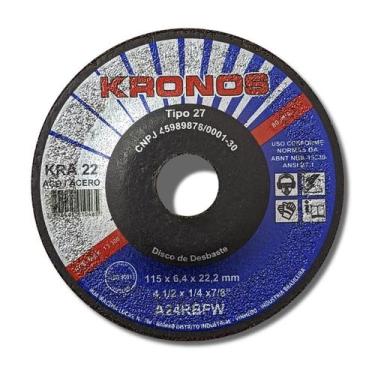 Imagem de Disco Desbaste Ferro Kronos KRA22 4.1/2 115x6,4x22,2mm C/50P