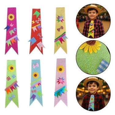 Imagem de Gravata de Eva com Glitter Quadrilha de Festa Junina Arraiá - Extra Fe