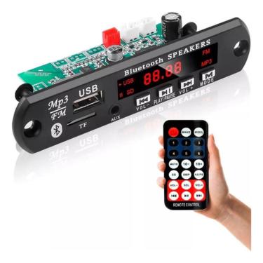 Imagem de Placa Decodificadora Receiver Mp3 Fm Bluetooth Cartão Sd