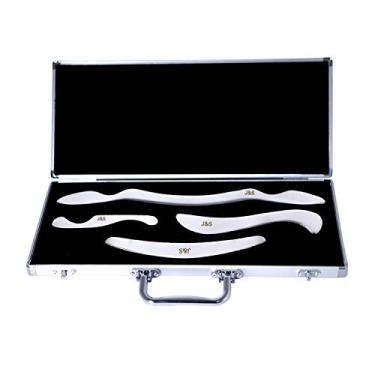 Imagem de JustSun Ferramenta de massagem de raspagem Gua Sha de aço inoxidável - Ferramentas IASTM de grau médico ótimas ferramentas de mobilização de tecidos macios (estilo-10)