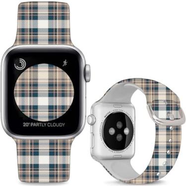 Imagem de Sjiangqiao Pulseiras de silicone macio compatíveis com Apple Watch de 38 mm, 40 mm, 41 mm e 42 mm (série 10), iWatch SE/SE2, pulseiras esportivas de substituição compatíveis com iWatch séries 10, 9, 8