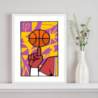 Imagem de Quadro Decorativo Basquete Pop Art 33X24Cm