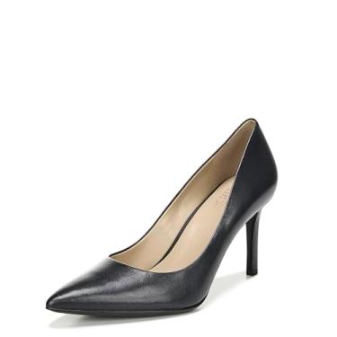 Imagem de Naturalizer Sapato feminino Anna bico fino salto alto, Couro azul-marinho, 6 Wide