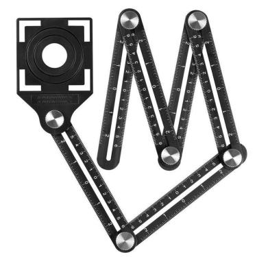 Imagem de Gabarito Esquadro Articulado Cerâmica Azulejo Corte Furo 1M