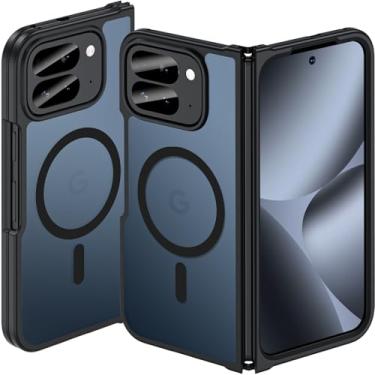 Imagem de Zhendecase Capa magnética para Google Pixel 10 Pro Fold, capa Pixel Fold para carregamento sem fio compatível com MagSafe, toque suave e suave, capa à prova de choque e queda de grau militar, fina