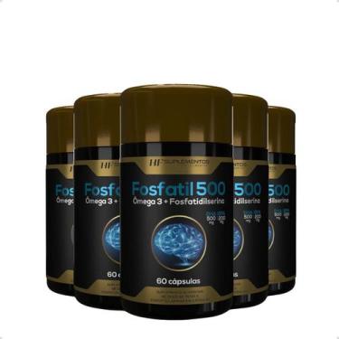 Imagem de 5x fosfatil 500 omega 3 + fosfatidilserina 60caps hf suplementos