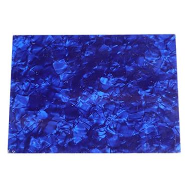 Imagem de Pickguard de guitarra PVC Cellulóide inquebrável Tampa da placa traseira Folha de placa para baixo para baixo guitarra acústico Bass Protetor de proteção Durável Acessório (Pérola azul)