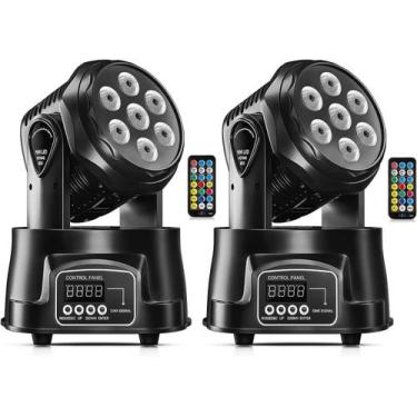 Imagem de Iluminação de palco UKing Moving Head Light RGBW 7x10W (conjunto de 2)