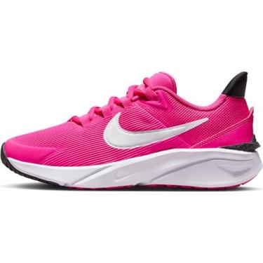Imagem de Nike Tênis infantil unissex Star Runner 4 Nn (GS) Young Athletes Shoe, rosa feroz, branco e preto, tamanho 5 AU